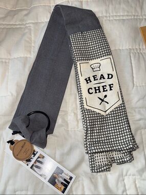 Demdaco Gray Head Chef Men's Kitchen towel scarf